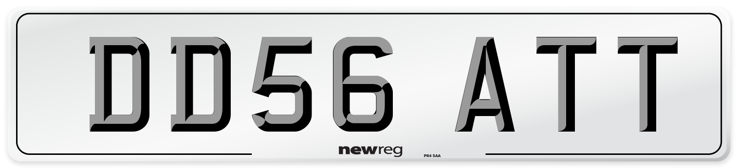 DD56 ATT Number Plate from New Reg